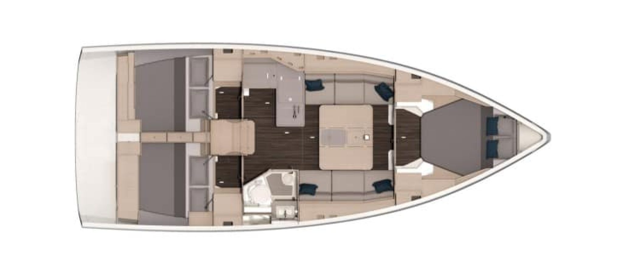 plan dufour 37 3 cabines